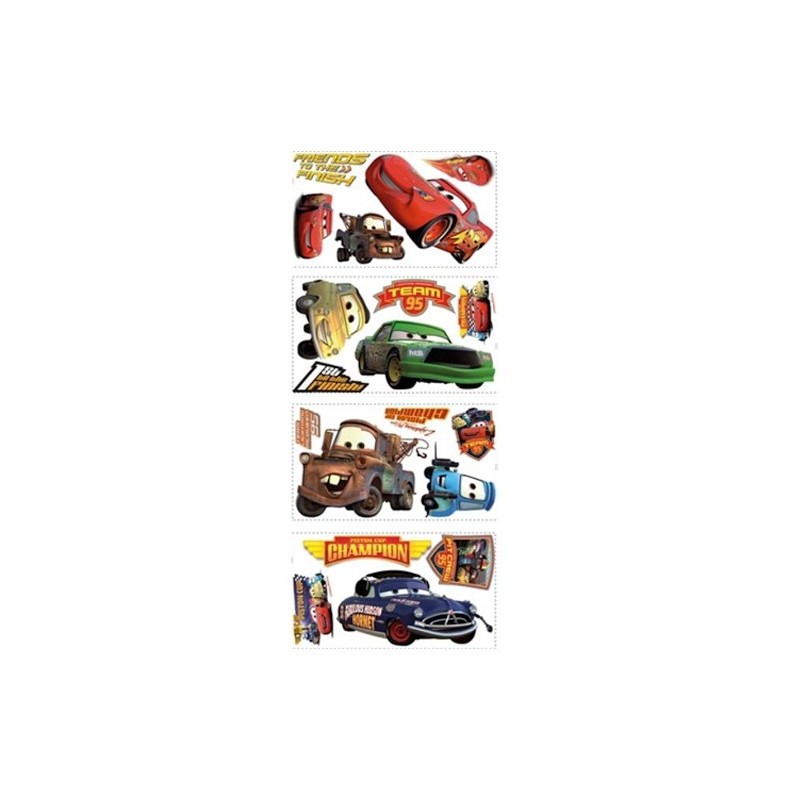 STICKERS CARS 45.7X101.6 CM 18 PIEZAS DISNEY